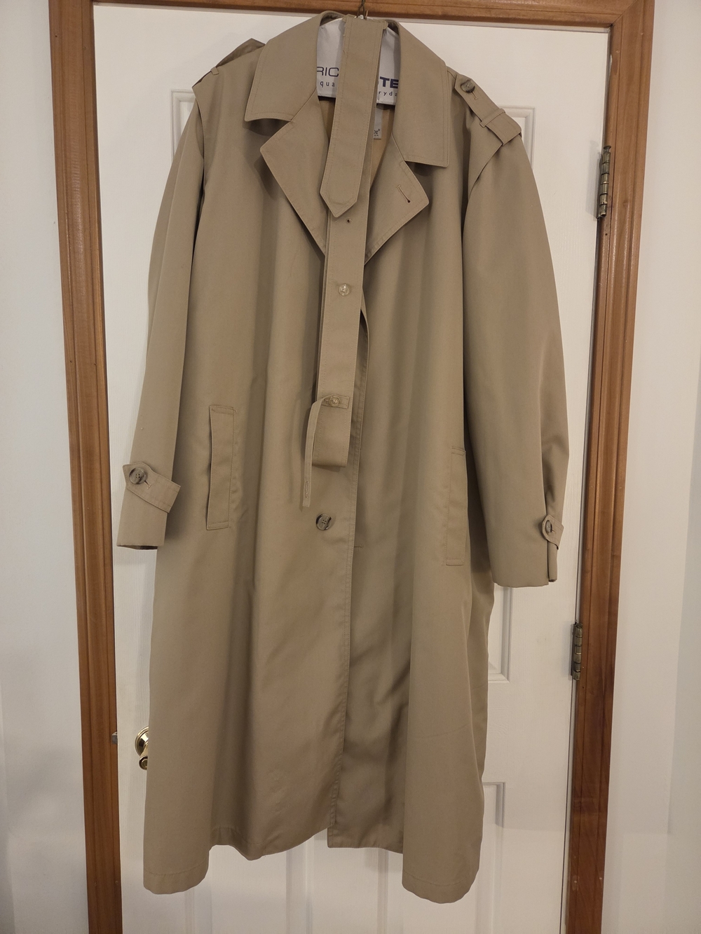 Vintage Classic Men's Beige Trench Coat - Misty Harbor